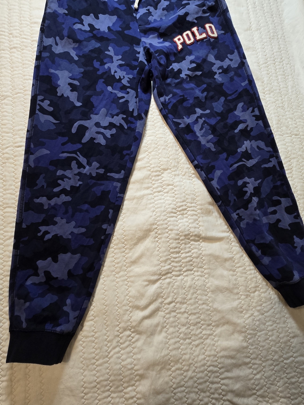 Polo Kids Camo Joggers in Blue